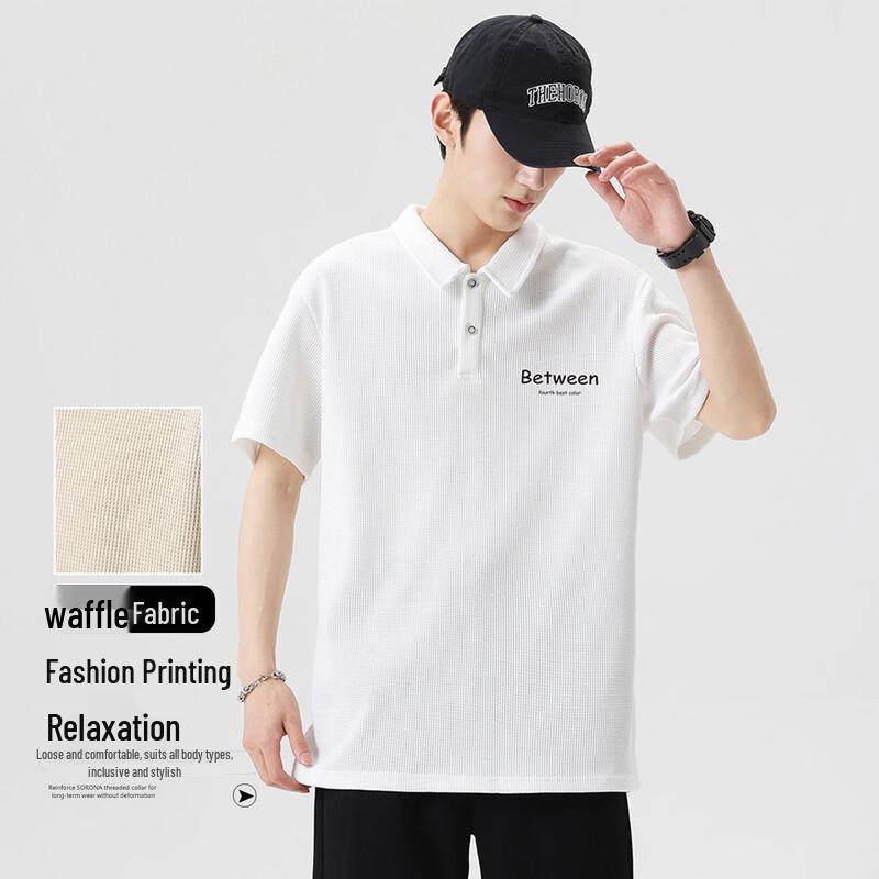 Baleno Men's Waffle Print Lapel Polo Shirt