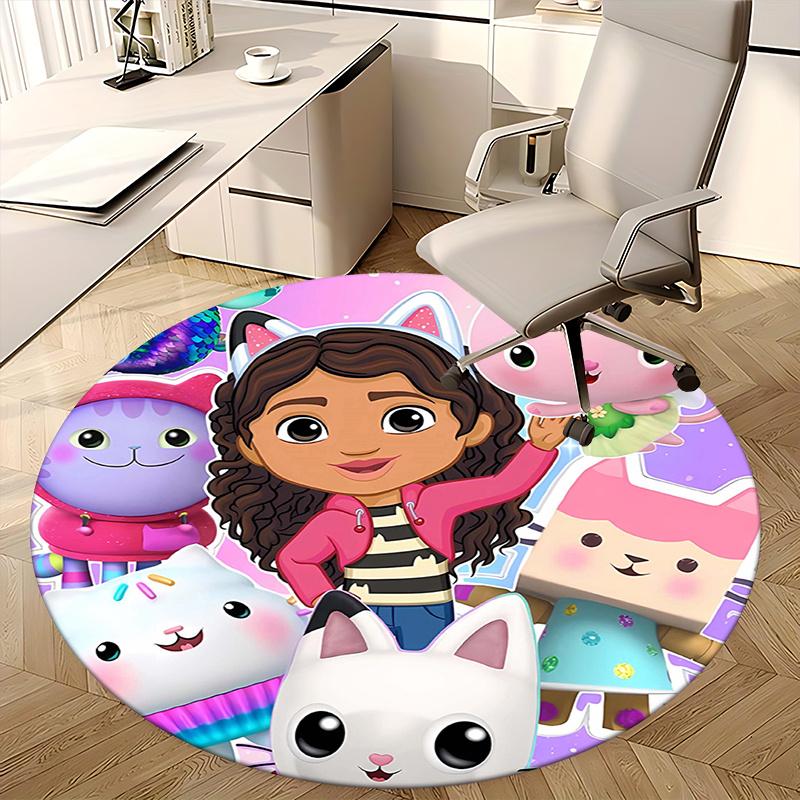 Gaby's Poppenhuis Stoelmat Ronde Vloerkleed - Kantoor Tapijt, Antislip, Geschikt voor Woonkamers, Slaapkamers Decoratie1205046a