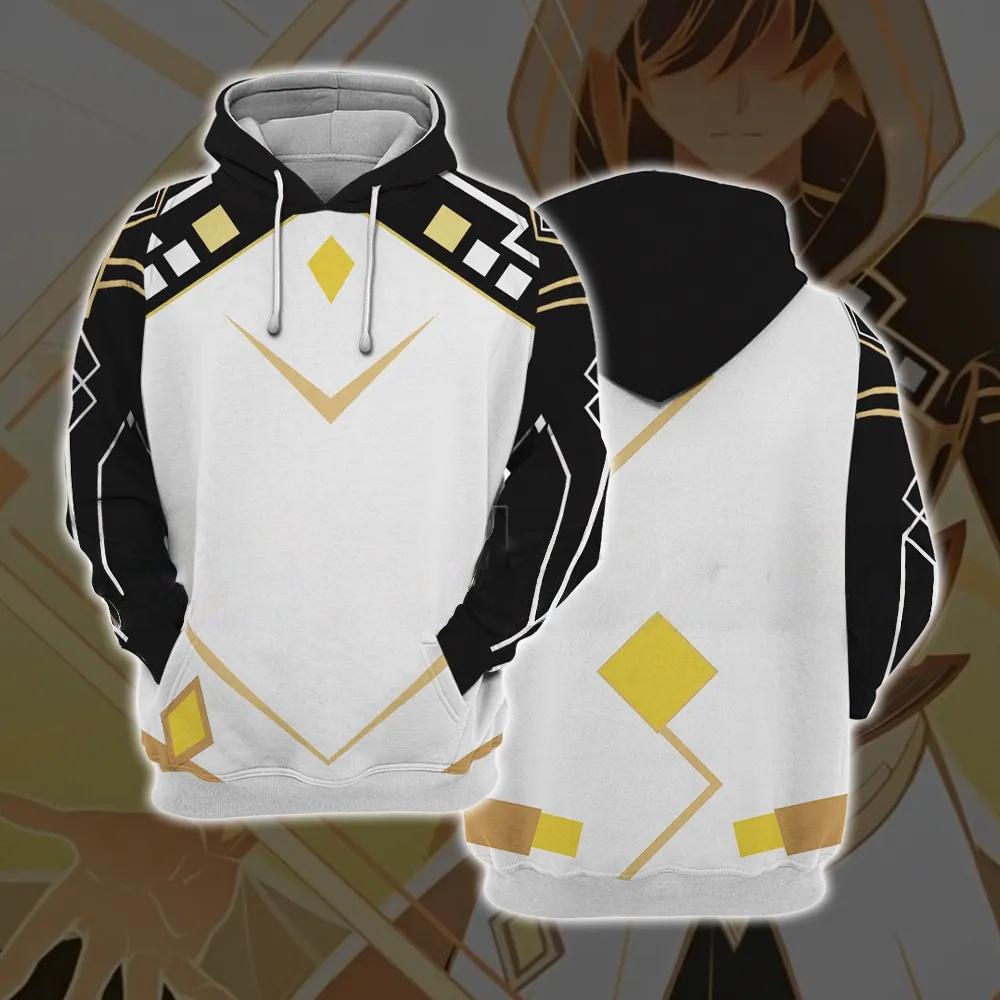 Genshin Impact Cosplay Kapucnis Pulóverek 3D Nyomtatás Kapucnis Pulóverek Férfi Női Alkalmi Divat Túlméretezett Sweatshirtek Kapucnis Férfi Pulóverek Melegítő