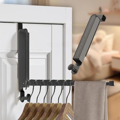 Expandable Coat Rack Over The Door Hook, Multi-Purpose Organizer for Towels, Hats, Office, Bathroom,