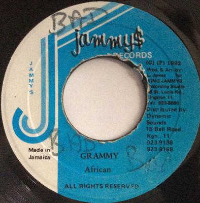 Δίσκος 7 ιντσών AFRICAN - Βραβείο Grammy ΚΑΝΕΝΑ Jammy's Records 1992 Τζαμάικα Reggae, Ska & Dub Μεταχειρισμένο