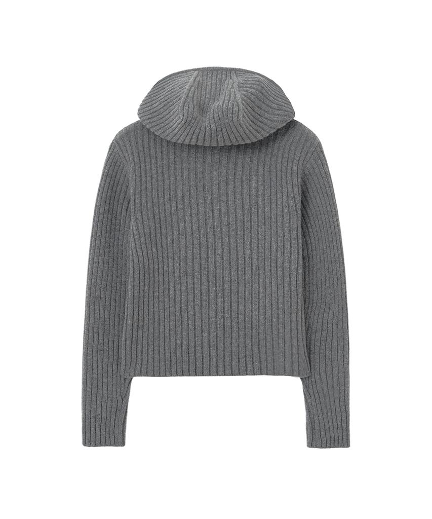 MOONSUN Unisex, Balaclava Knit Top / Gray