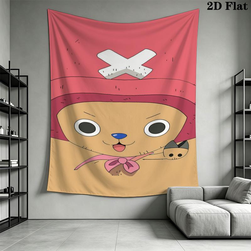 Tenture murale Pirates du Chapeau de Paille One Piece Accroche murale esthétique Couverture en tissu imprimé Tapisseries décoratives pour chambre à coucher salon décoration de maison