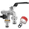 Garden Faucet, Double Outlet Tap 1/2 Inch, Made Of Brass,for The Garden, Washing Machine