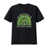 Womens We Wear Lime Green For Mental Health Awareness T Shirt Rainbow Black Vintage Washed Fashion Stretched Stylish Soft