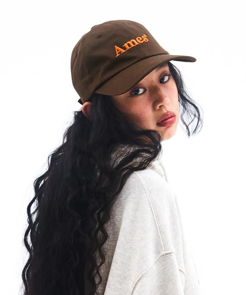 AMES-WORLDWIDE Basic Logo Ball Cap Brown