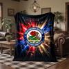 Blackburn Rovers Football Print Flannel Blanket Soft Warm Sofa Bed Throw Blanket For Home Office Bedroom
