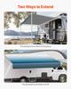 15' RV Replacement Awning Manual Trailer Awning for Most DC12V RVs