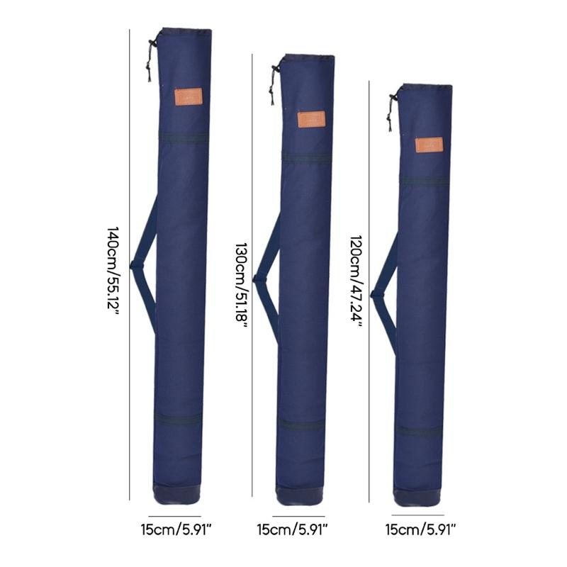 3 Size Folding Portable Fishing Rod Bag Large-Capacity Fishing Bag Thickening Canvas Bag Fishing Gear Accessories