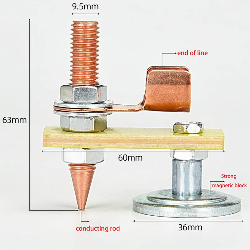 Magnetic Welding Ground Clamp with 90° Angle Holder - Strong 200kg Pull Force for Metal Sheet Fixturing