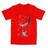 Haikyuu T Shirt Moon Swing Astronaut Pure Cotton T-Shirts Space Dreamy Trending Tee Shirt for Men Summer Casual Top Tees