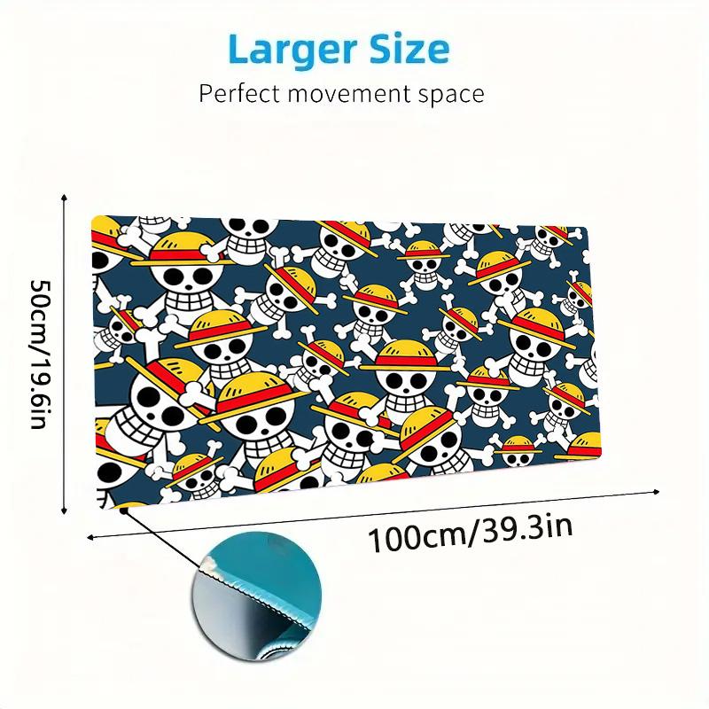 One Piece3 Print Cushion Non-slip Laptop Tablet Big Mousepad XXL Mat Mini PC Playmat With Lock edge