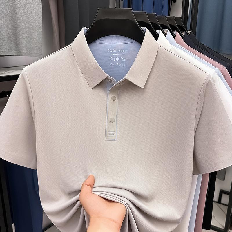 Summer Men'st Lapel Collar Breathable Minimalist Short Sleevepolo
