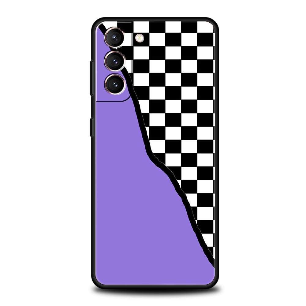 Schachbrett Kunst Handyhülle Für Samsung Galaxy S25 Edge S24 S23 S22 Ultra S20 S21 FE 5G S10 S9 Plus S10E Weiche Hülle