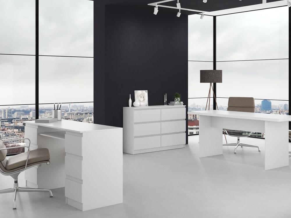 Komoda Malwa M6 120 Biała 6 Szuflad 120 Cm Do Salonu Do Sypialni