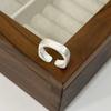 S925 Sterling Silver Ring South Korea Ins Niche Style Simple Personalized Cold Style All-Match Brushed Square Open Ring