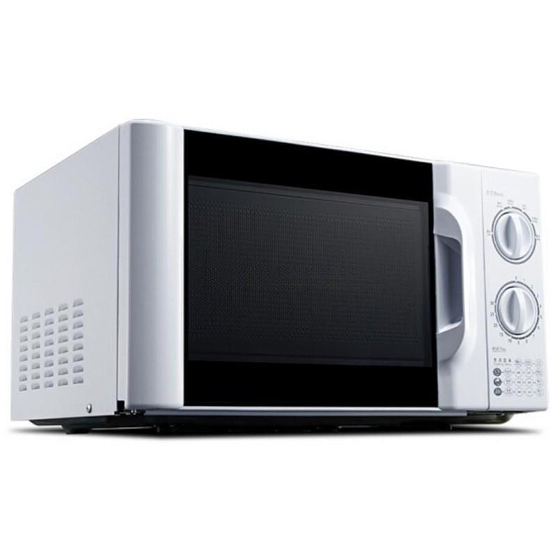 Household High-Power Microwave Oven with Mechanical Knob, Quick Heating, Turntable, and Steam & Bake Functionality.