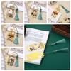 Cat Hollowed Cat Bookmark Flower Chinese Style Metal Reading Bookmark Creative Fashion Chinese Style Bookmarks Teachers'Day Gift