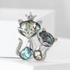Wind Fashion Cat Alloy Shell Cat Brooch Creative Cute Ladies Suit Coat Corsage Accessories Pin