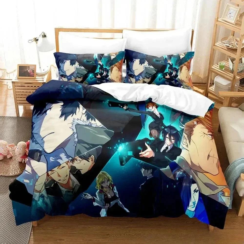 3D Anime Parure Psycho Pass Printed Bed Set Duvet Cover Pillowcase Bedding Set Bed Linen Sheet Quilt Cover Full Queen King Size