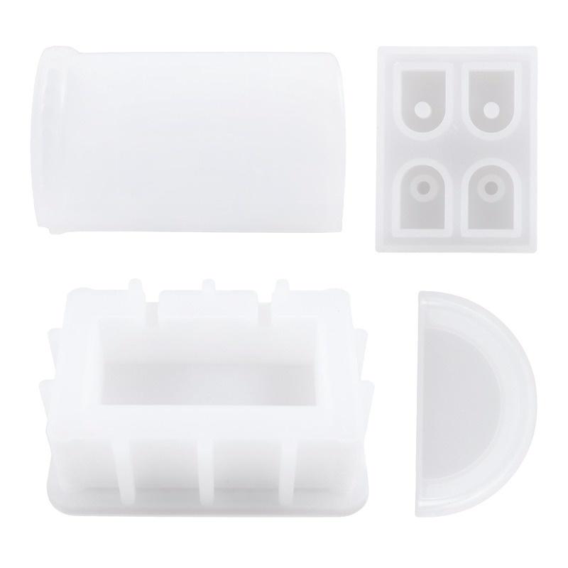 Treasure Chest Dice Crystal Epoxy Resin Mold Aromatherapy Plaster Silicone Mould DIY Crafts Wax Soaps Mold