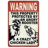 Crazy Chicken Coop Sign Retro Metal Welcome Aluminum Plaque Funny Farmhouse Perfect For Henhouse Or Kitchen Farm Gift Wall Decor