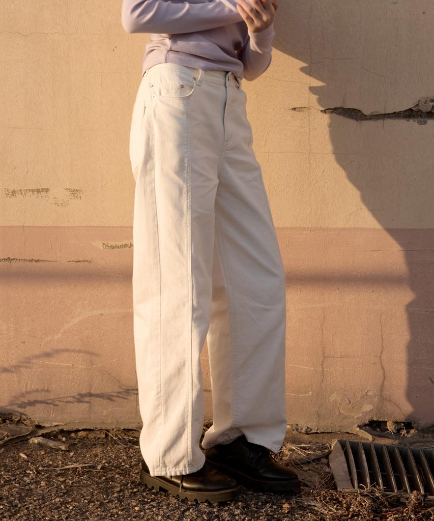 MAGOODGAN Patro 4808 Wide Fit Off-White Cotton Pants