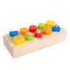 Boulons et Écrous en Bois Blocs de Construction Jouets Trieur de Formes et de Couleurs Enfants Montessori Jeu d'Appariement Éducation Jouets Sensoriels Motricité Fine