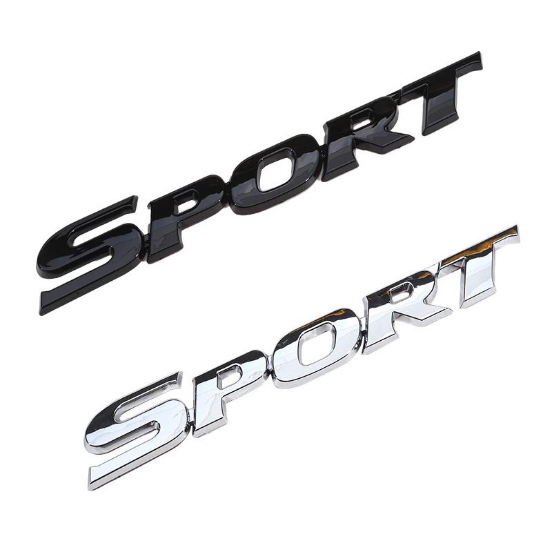 3D Chrome ABS Car Letters Logo SPORT Emblem Badge Sport Stickers MJGJ5 Car Rear Trunk Accessories New