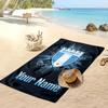 Malmö FF Personalized Printed Beach Towel Soccer Logo Support Custom Name Text Absorbent Towel For Sport Travel Special Gift