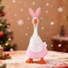 Mini Desk Goose Outfit 7 Inch Goose Statue Costume Felt Goose Clothes with Headpiece for Easter St. Patrick Day Table Key Holder Decor