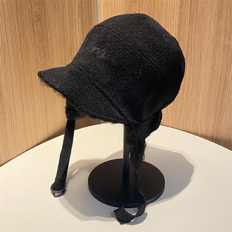Reversible Lei Feng Hat for Men and Women Autumn and Winter Cold Protection Ear Protection Lace Up Cap Woolen Flying Hat