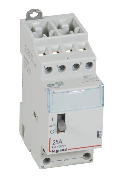 Modular Contactor 4P 25A 4NO 24V Ac With Manual Operator Sm 425 24 4Z 412517