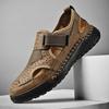 Fashion Handmade Mesh Cloth Casual Shoes for Mens Classic Men's Sandals Summer Outdoor Walking Male Sneakers Breathable Hollow Out Flats