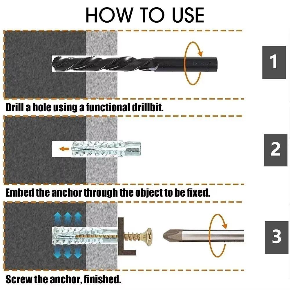New Self Tapping Metal Expansion Tube Nails Serrated Metal Expansion Screw Wall Screws Concrete Wall