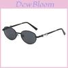 Elliptical Metal Frame Sunglasses For Women Men Uv400 Sun Protection Outdoor Fashion Wear Summer 2026