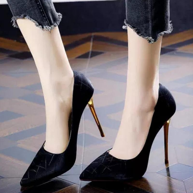 Women's High Heels Summer 2024 New Stiletto Heels Sexy Pointed Fashion Dress Party Shoes Shallow Mouth Slip-on Zapatillas Mujer