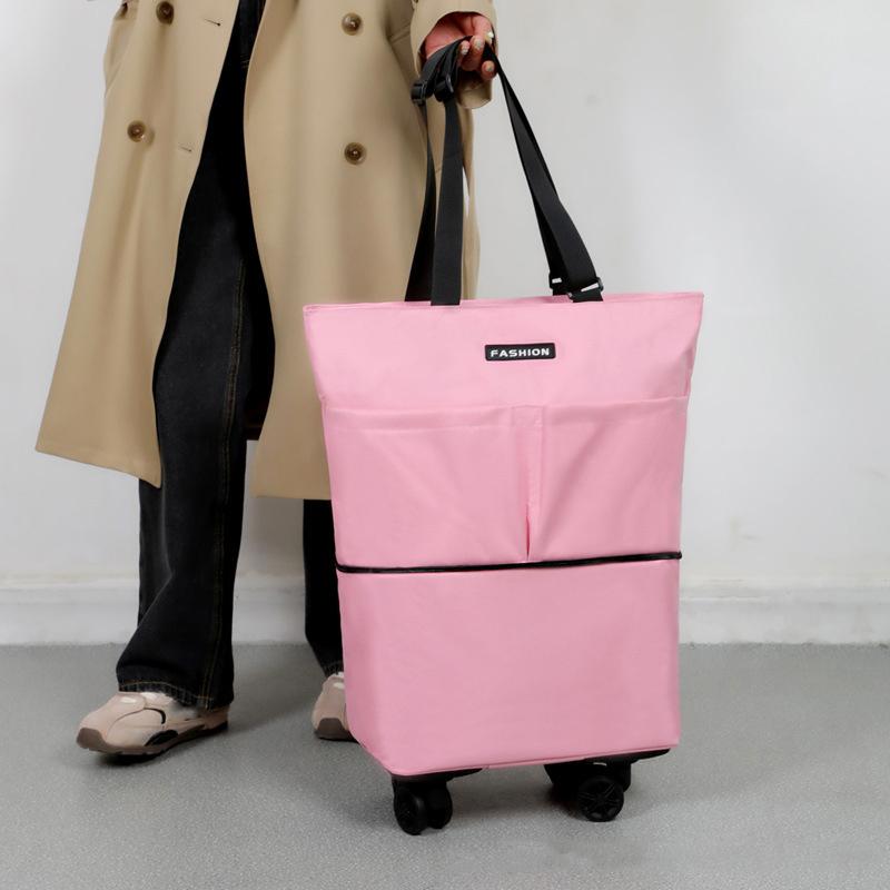 New Large-capacity 360-degree Wheel Travel Bag Grocery Tote Bag Rolling Luggage Bag With Pull Handle And Wheels