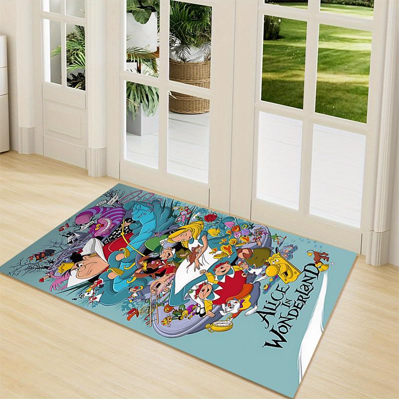 Alice Wonderland Adventure Carpet Rug Soft Washable Antislip Home Living Room Sofa Mats Personalized Christmas Rug
