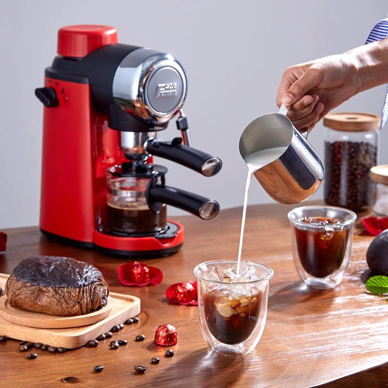 220V Fxunshi MD-2005 Espresso Coffee Milk Bubble Maker Machine Red Espresso Coffee Machine