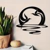 Metal Wall Decor Coastal Sun Sculpture Weatherproof Iron Art Beach House Gift