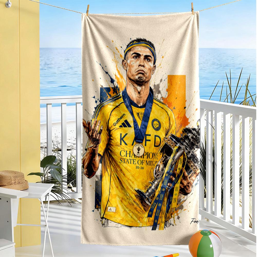 Champion's Glory Celebration Beach Towel Super Soft Microfiber Quickdry Fabric Comfortable Lightweight