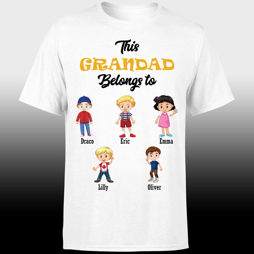 Ce grand-père appartient à T-shirt personnalisé pour grand-père Cadeau pour papa Ou P1 A