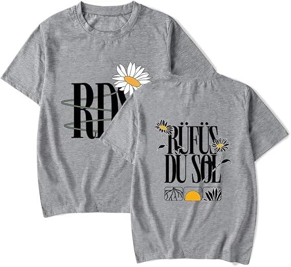Rufus Du Sol Tričko RDS Merch pro Unisex a Ženy Ležérní Fanouškovská Trička Krátký Rukáv Top