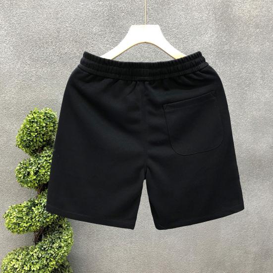 Herren Sportshorts mit elastischen Taillenbändern Sommer Casual Shorts Freizeit Arbeit Strand Urlaub Einfarbige Shorts