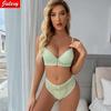 New Arrival Sexy Lace Push Up Bra Set Solid C Cup 34/75-40/90 Underwear and Panty Set