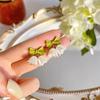 1 Pair Sweet Bow Bell Orchid Stud Earrings For Women Girls Elegant Exquisite Versatile Advanced Sense Bowknot Earrings Jewelry