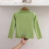 Girls Winter Ruffle Trim Long Sleeve Layering Top