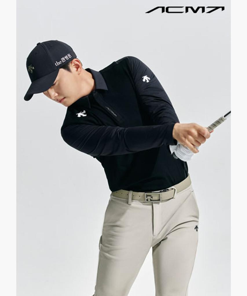 DESCENTE GOLF Acmt Men'S Knit Hybrid Long Sleeve T-Shirt Dr12Mfkp27