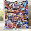 Couverture Flanelle Dessin Animé Jeu D-Dragon Ball Anime, Couverture Peluche Ultra Douce et Chaude pour Maison Chambre à Coucher Lit Canapé Bureau Camping